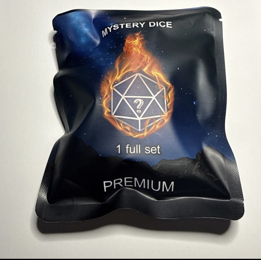 Polyhedral Dice - 8PCS Mystery Dice Set, Various Styles, Random D&D Dice Pattern
