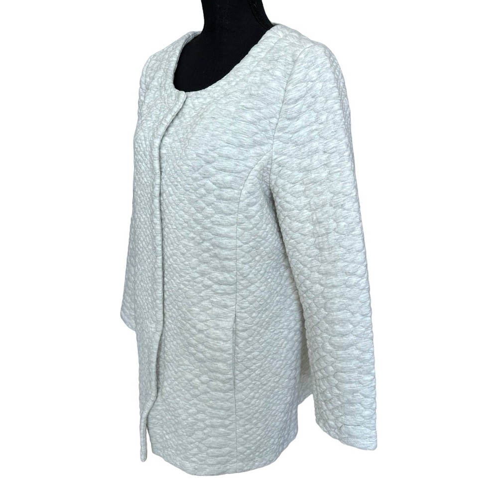 Soft Surroundings Snap Button Quilted Jacket Size Large White