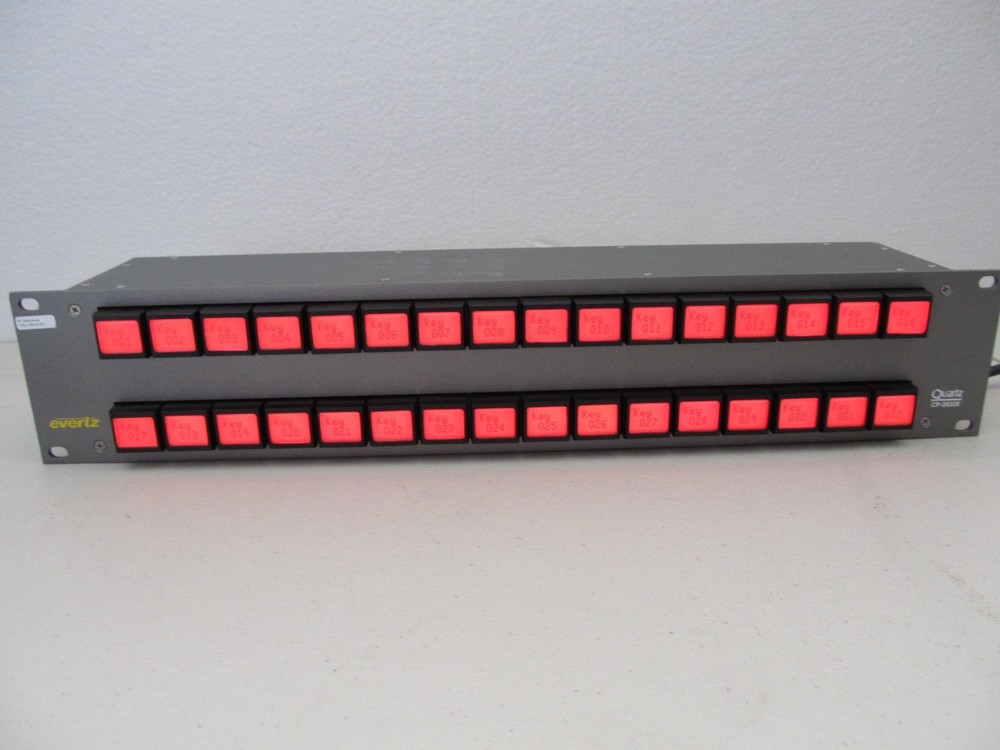 Evertz Quartz CP-2032E Intelligent Router Remote Panel, 2RU 32 buttons