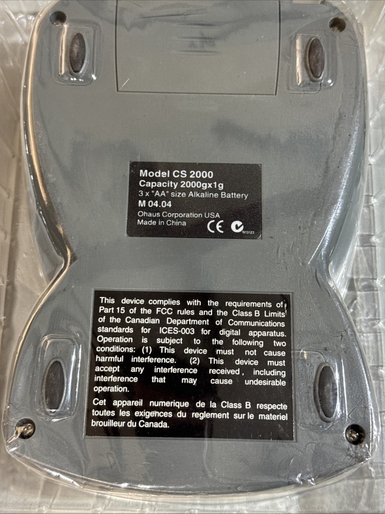 Brand New Ohaus CS-2000 Compact Scale High Performance Low Profile CS2000-0W0