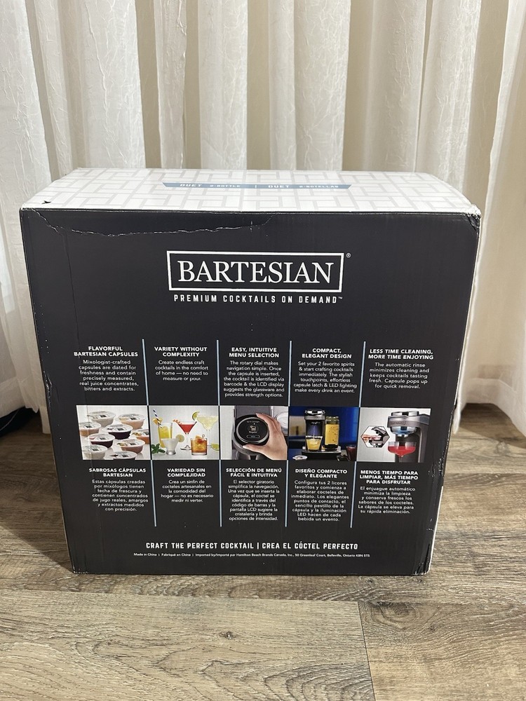 Bartesian Cocktail Machine Duet 2 Bottle Home Bar Model 55310 Open Box