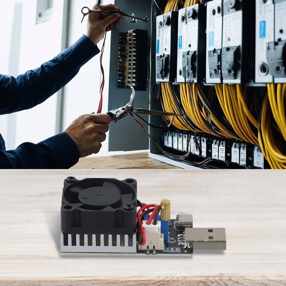 Constant Current Tester USB Electronic Load Intelligent Fan Control