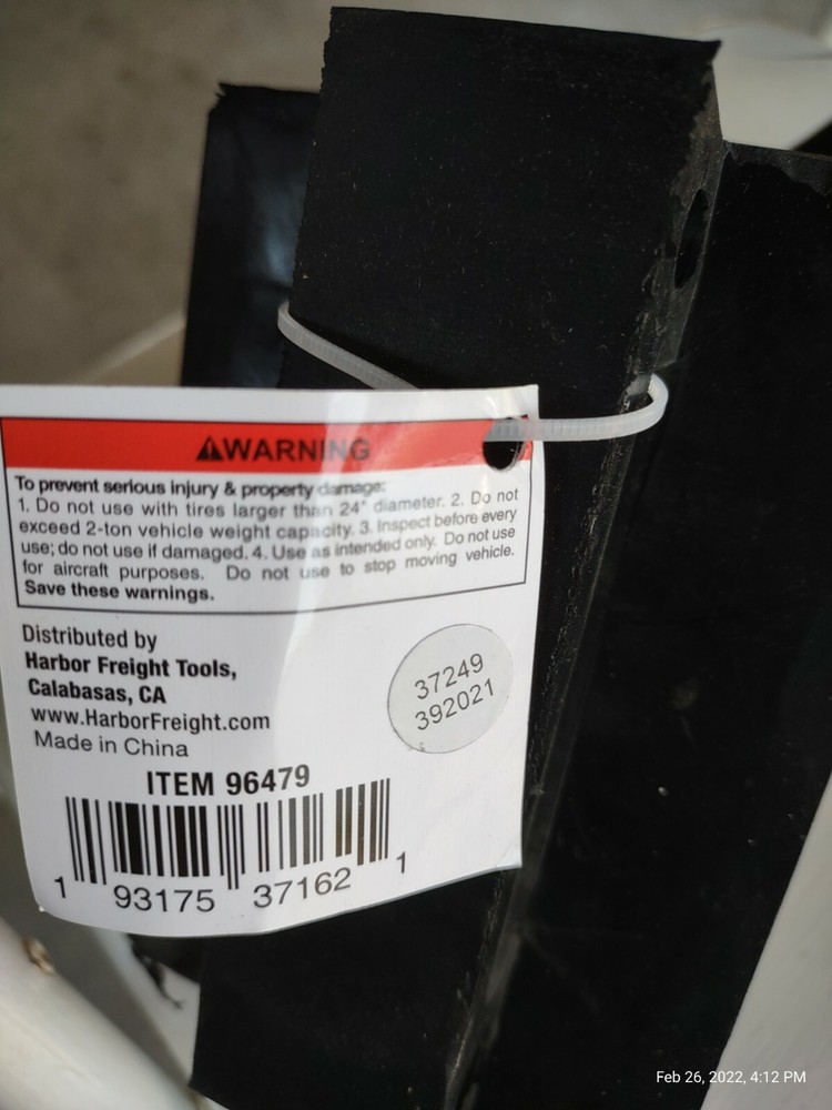 Haul Master Solid Rubber Wheel Chock - 2 chocks -45 degree angle New