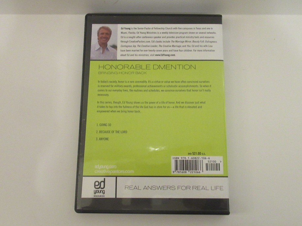 Ed Young - Honorable Dmention -Bringing Honor Back - (DVD)