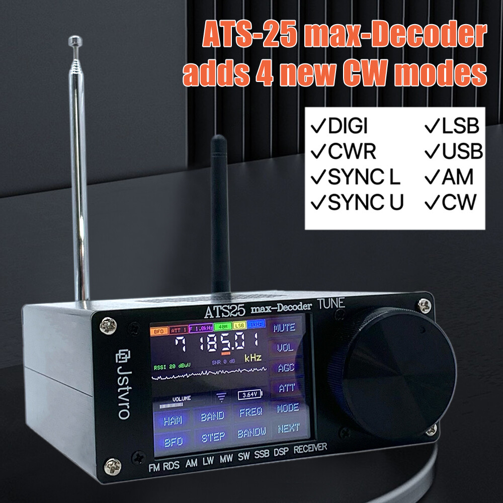 ATS25max-Decoder Si4732 Full Band Radio Rece-iver DSP SW w/ Activation Code NEW