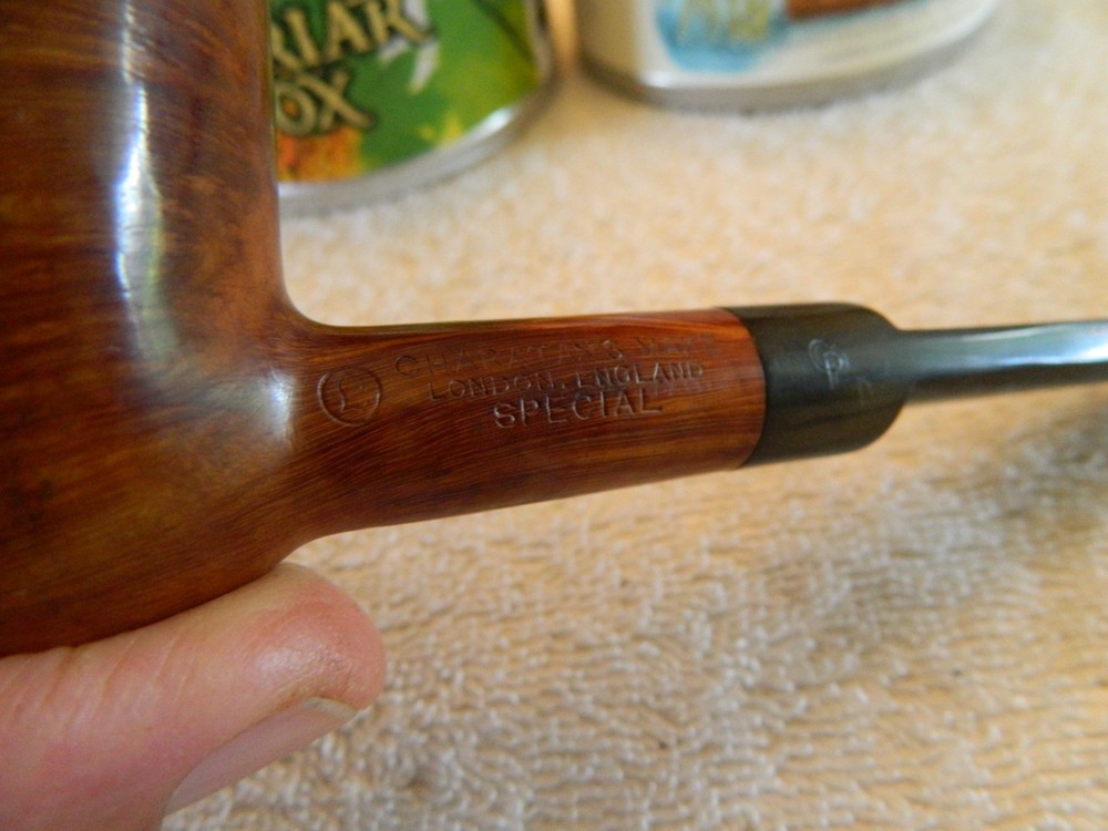 ESTATE PIPE CHARATAN'S MAKE SPECIAL , STACK, L IN CIRCLE,NEEDS STEM ,USED