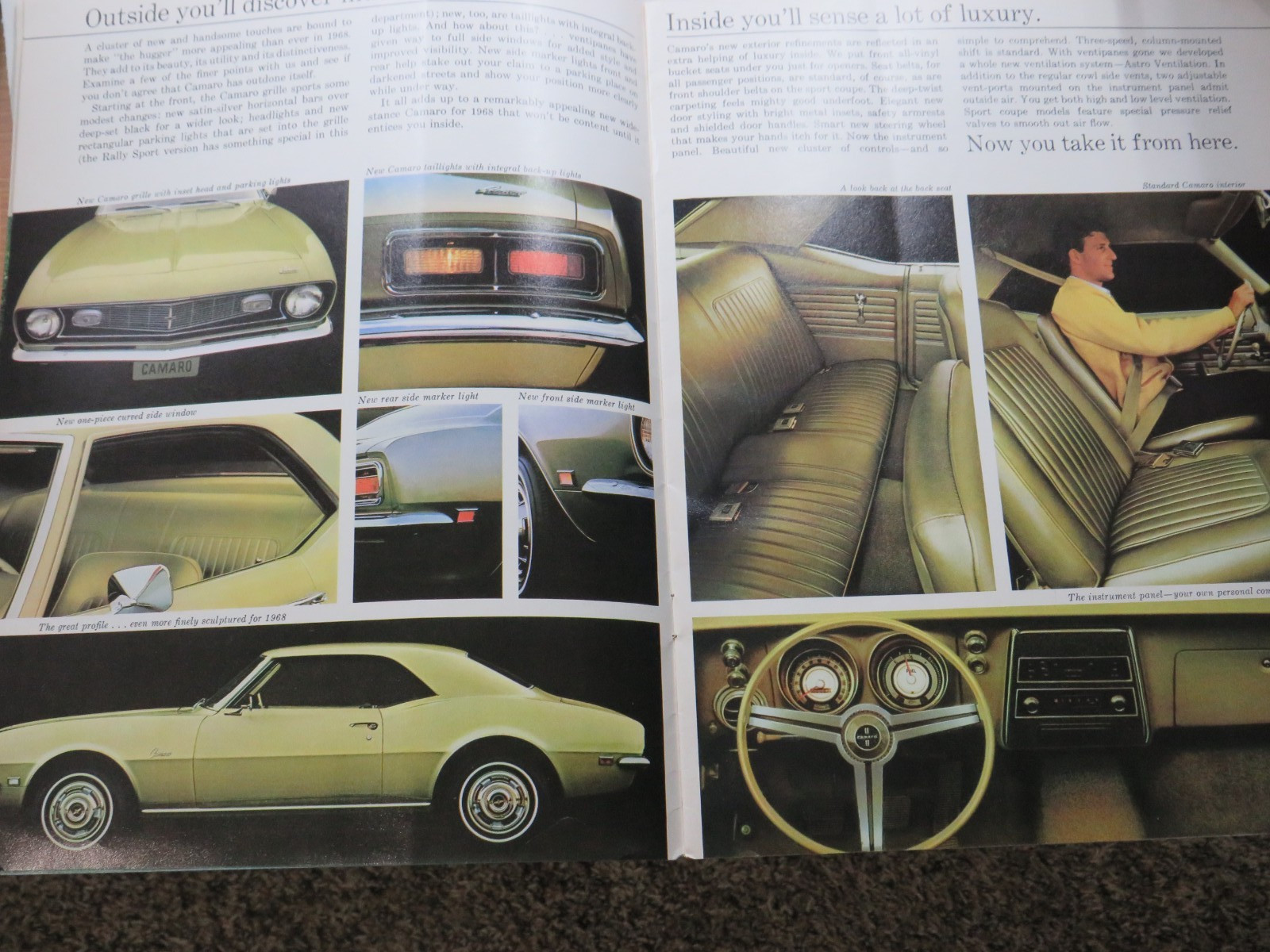 1968 Chevrolet Camaro RS, SS, Dealer Sales-Showroom Autoshow Brochure