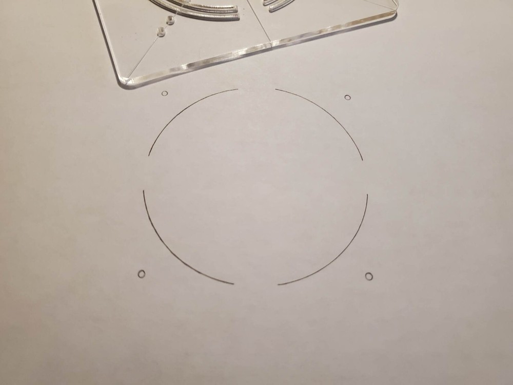 Acrylic PC Fan Placing Trace Template *ANY SIZE*