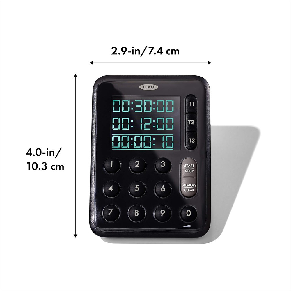 OXO Good Grips Digital Triple Kitchen Timer - Black