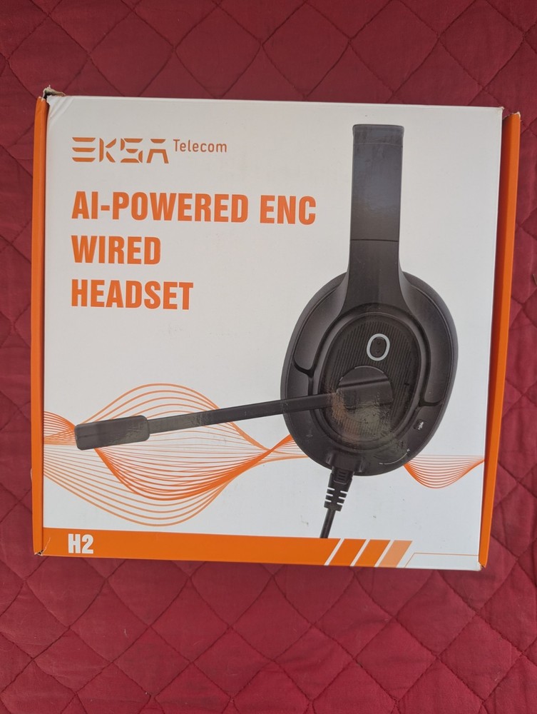 EKSA Telecom, H2 AI-Powered ENC Wired Headset, EKSA PC USB