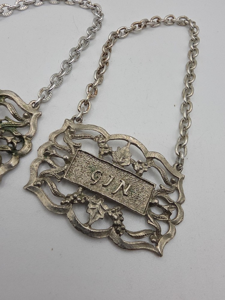 Bottle Decorations Gin Rum Bottle Neck Decoration Silver Tone