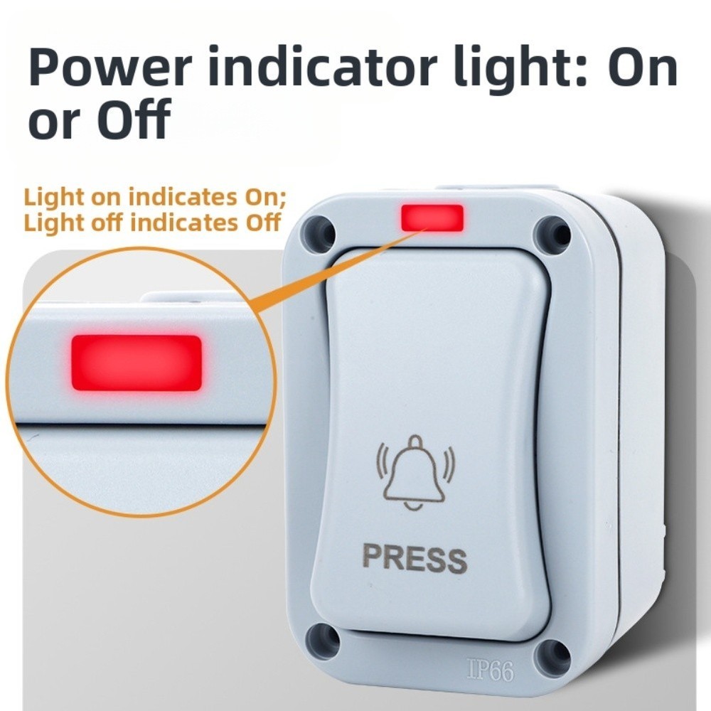 Waterproof Outdoor Doorbell Button Switch with Quick Installation Feature