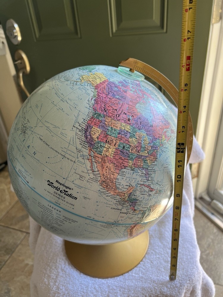 Metal Base Replogle Globe World Classic Series 12"