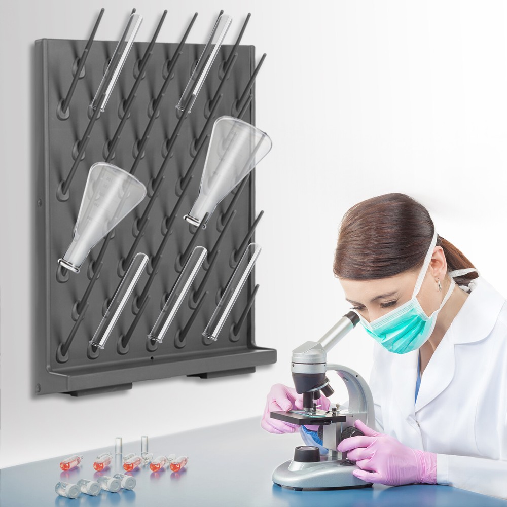 Grey Lab Removable Glassware Drying Rack Bottle Drying Rack PP Draining Rack