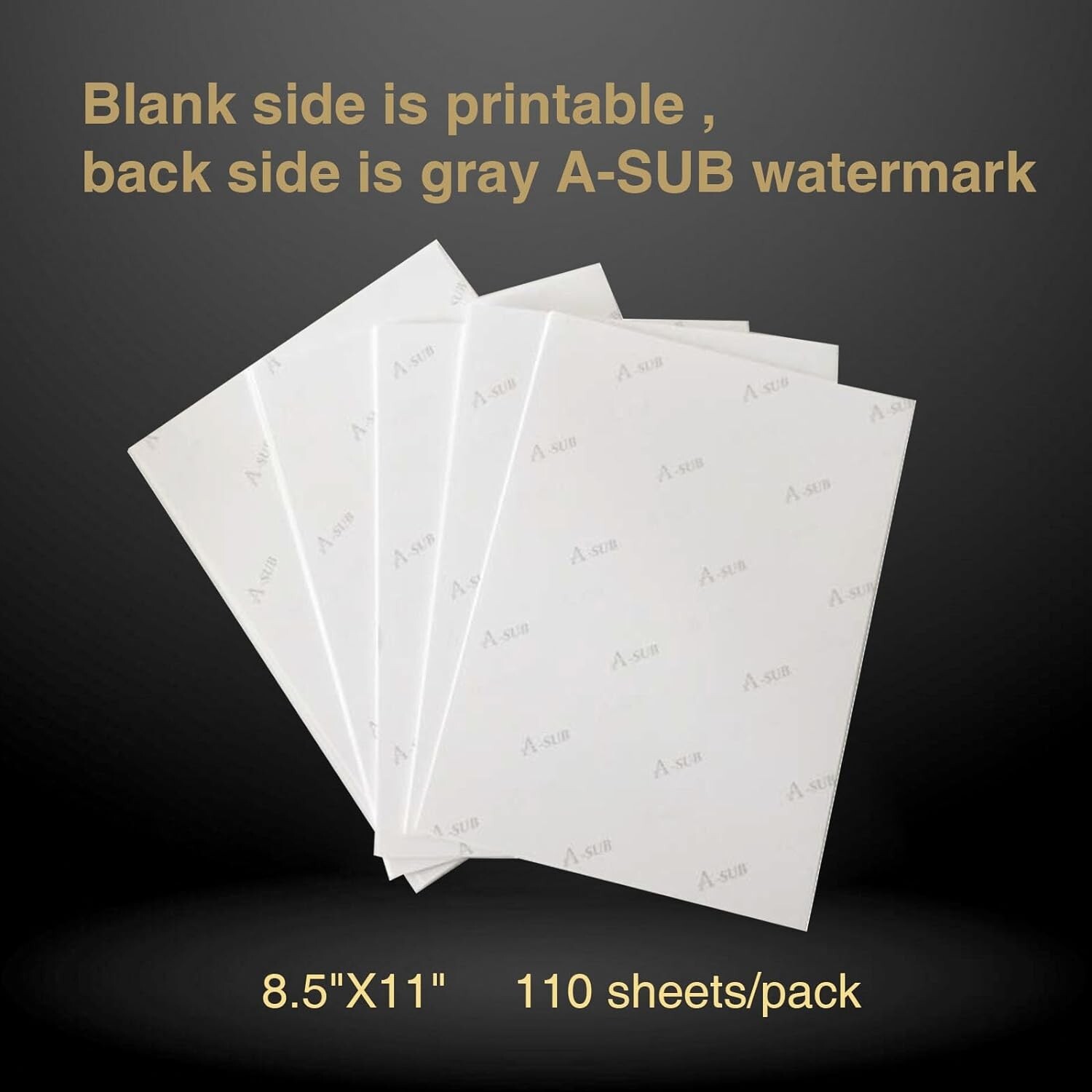 Bulk 1100 Sheets A-SUB Sublimation Paper 11x17 125g for Inkjet Heat Transfer