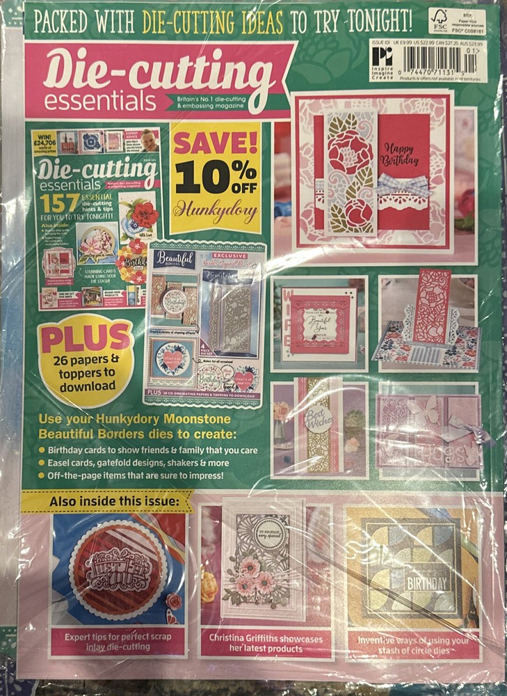 Die Cutting Essentials Magazine ISSUE 101 Moonstone Set