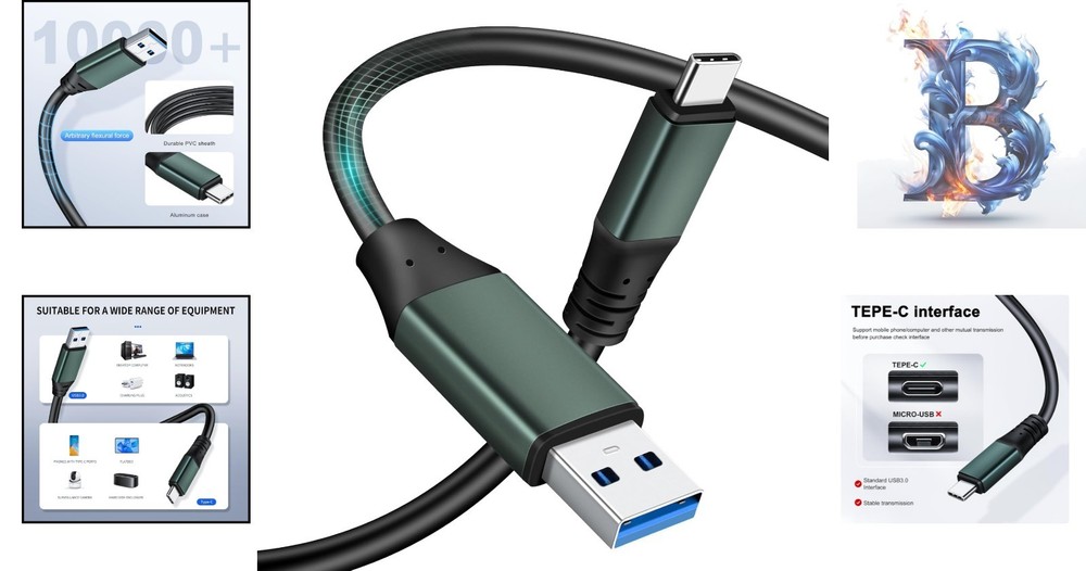 6Ft USB 3.0 to USB-C Link Cable for Oculus/Quest – High-Speed Data Transfer