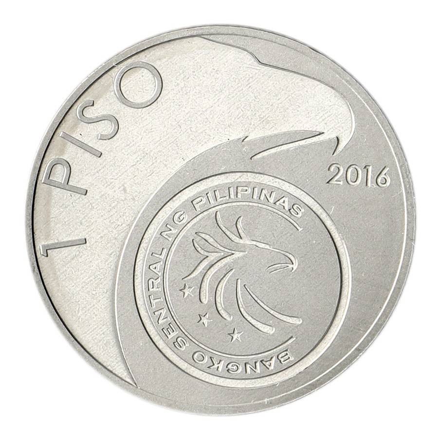 Philippines 1 Piso, 2016, KM #292, Mint, Commemorative, w/ Folder-Card