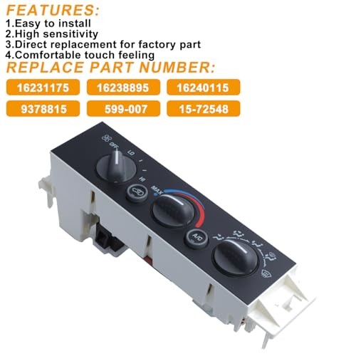 AC Heater Panel Climate Control Module Switch for Chevy GMC C1500 C2500 C3500