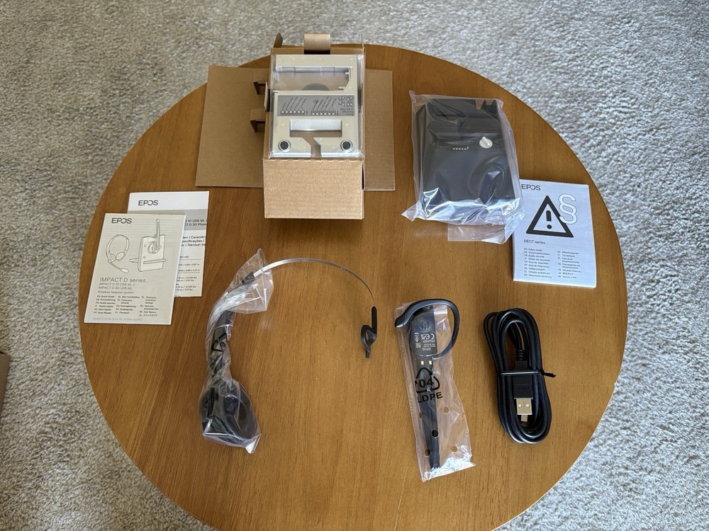EPOS D 10 USB ML US II Wireless Headset DECT System Convertible 1000999