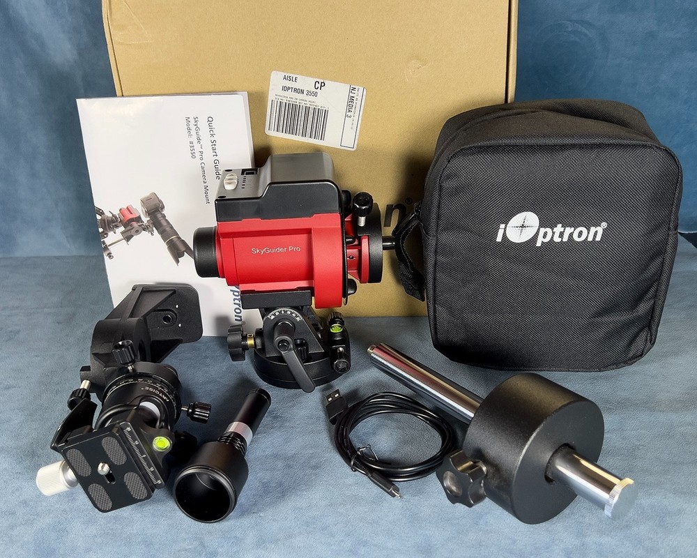 iOptron SkyGuider Pro Camera Mount + Polar Scope and Green Laser Pointer