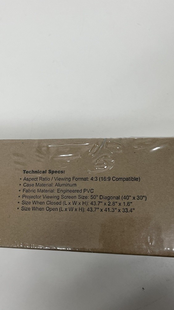 Pyle PRJTP53 40'' x 30'' Mobile Pull-Out Style Portable Projector Screen