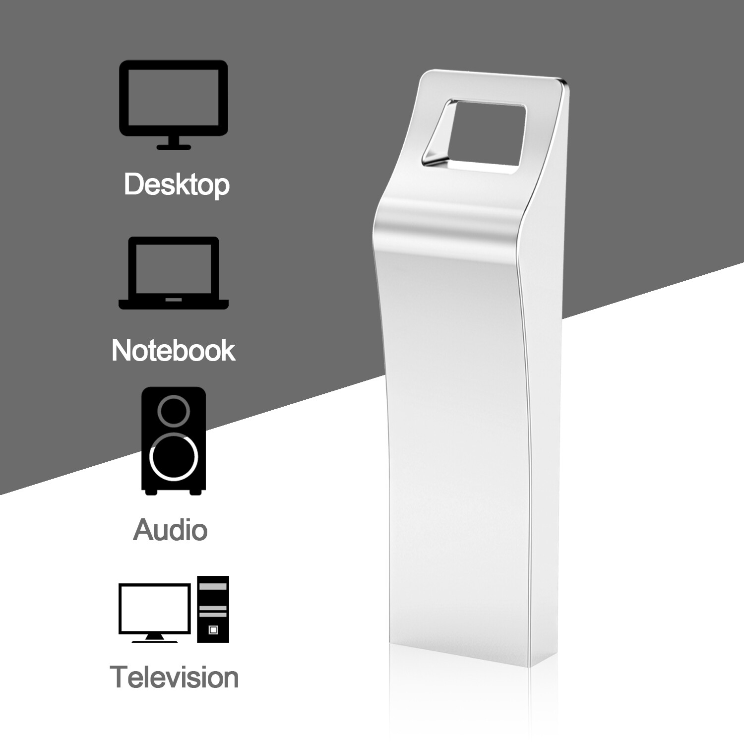 Kootion USB 2.0 2Pcs 32GB Metal Waterproof Flash Drives Memory Stick Gold+Silver