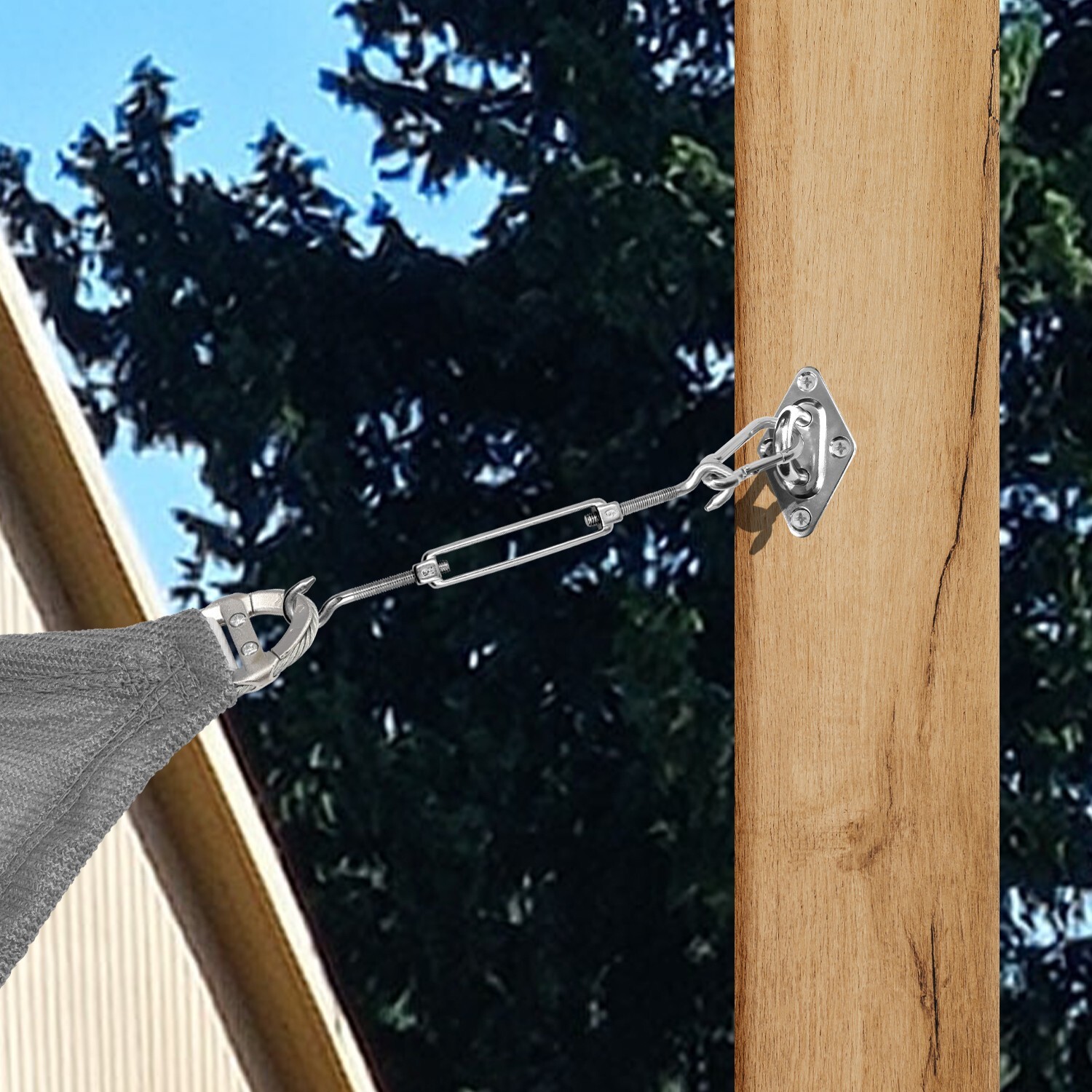 Sun Shade Sail 8" Hardware Kit for Rectangle Heavy Duty Shade Sail Installation