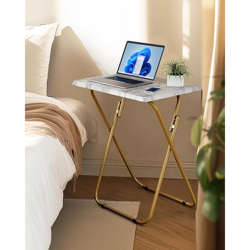 Multifunctional TV Tray Table Folding Snack End Table Space Saving Easy Clean US