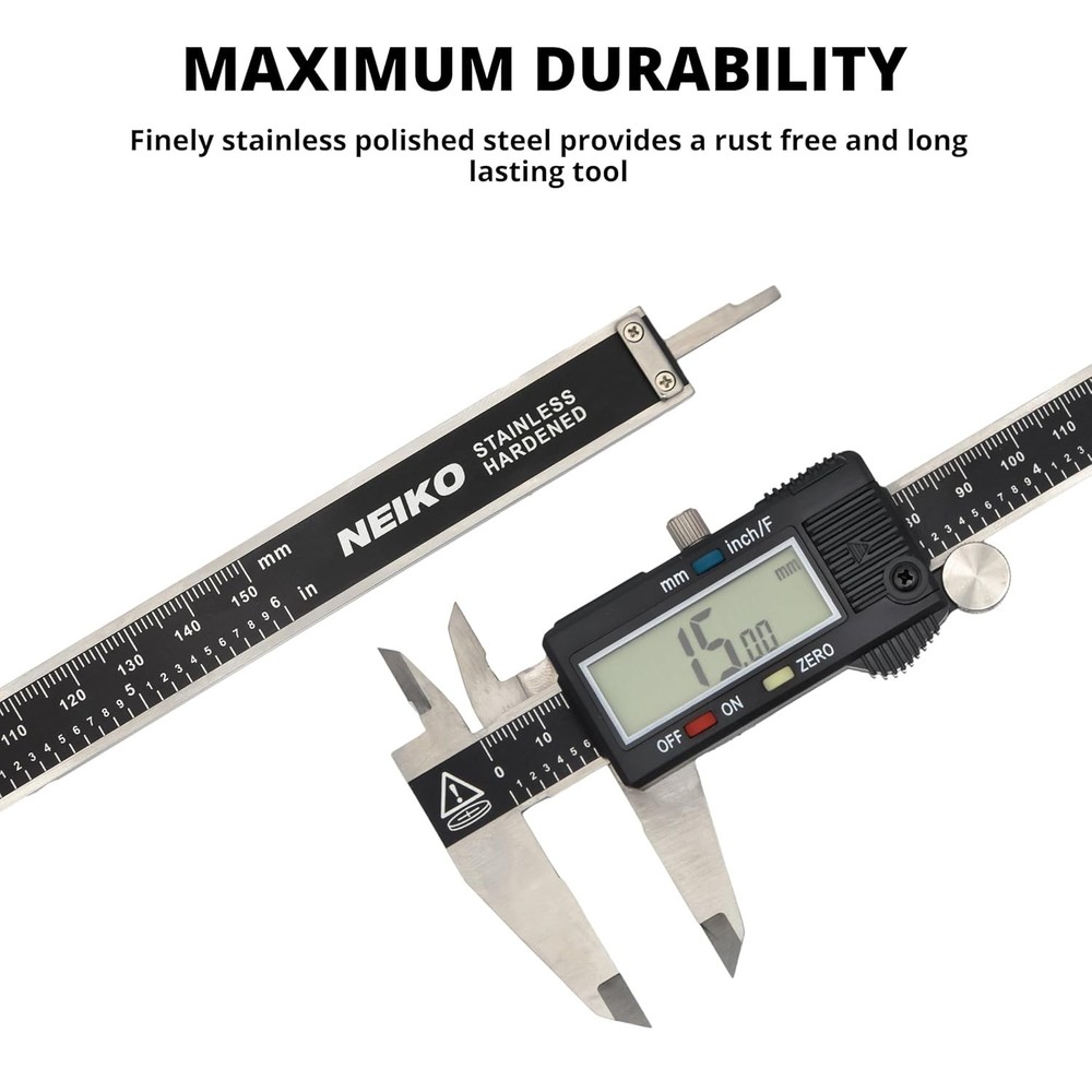 Electronic Digital Caliper 6 Inch Stainless Steel