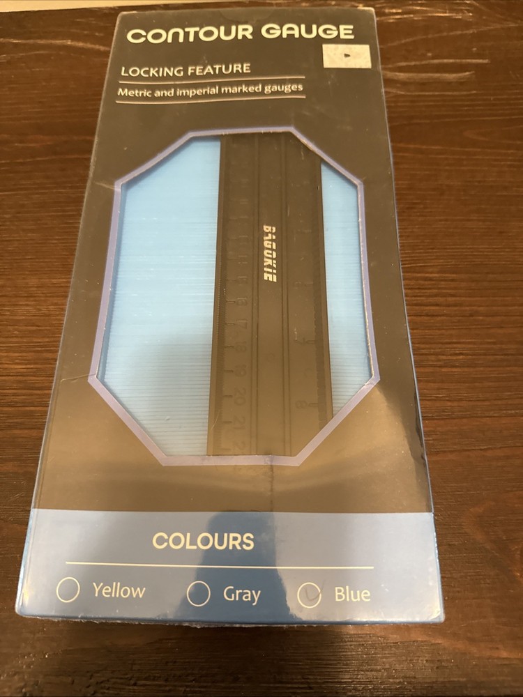 Blue 10” Contour Gauge with Locking Feature Precise Size Measure Tile Cuts
