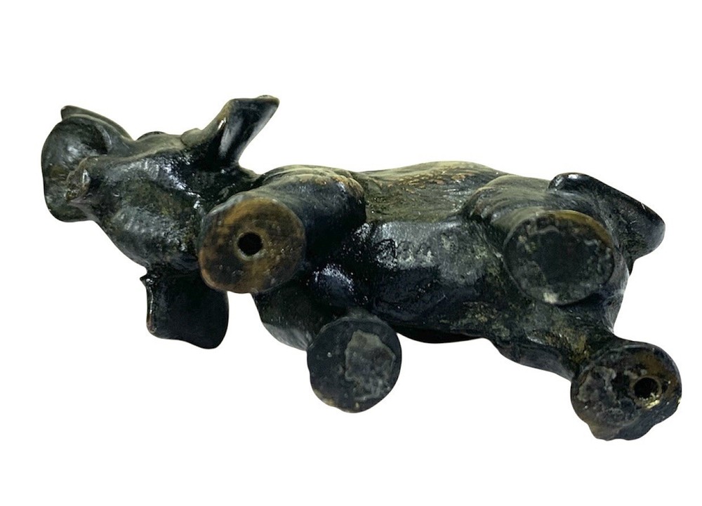 19th c Austrian Vienna Cold Painted Bronze Elephant