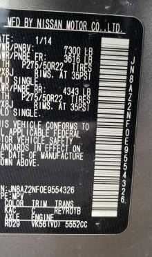 2014 Infiniti QX80 OEM 284371LA0C Front Radar Cruise Module