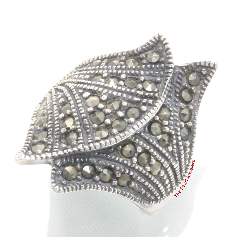 Sterling Silver Wrapped in Love Marcasite Ring