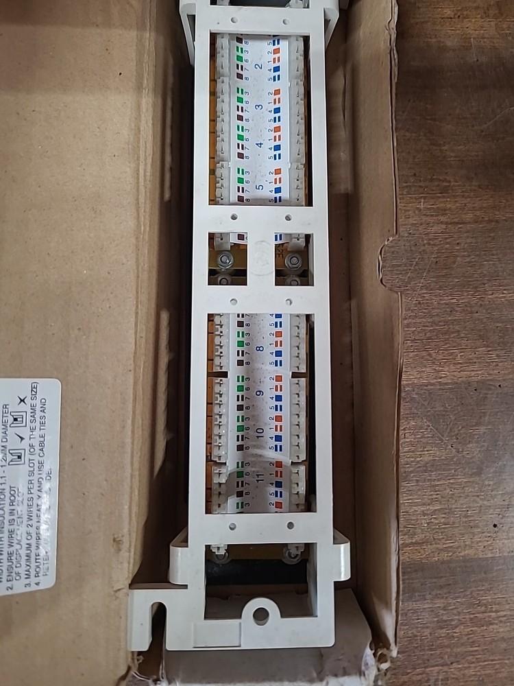 Hellermann Tyton PP110C5E12V Category 5e Vertical12 Port Patch Panel, Black