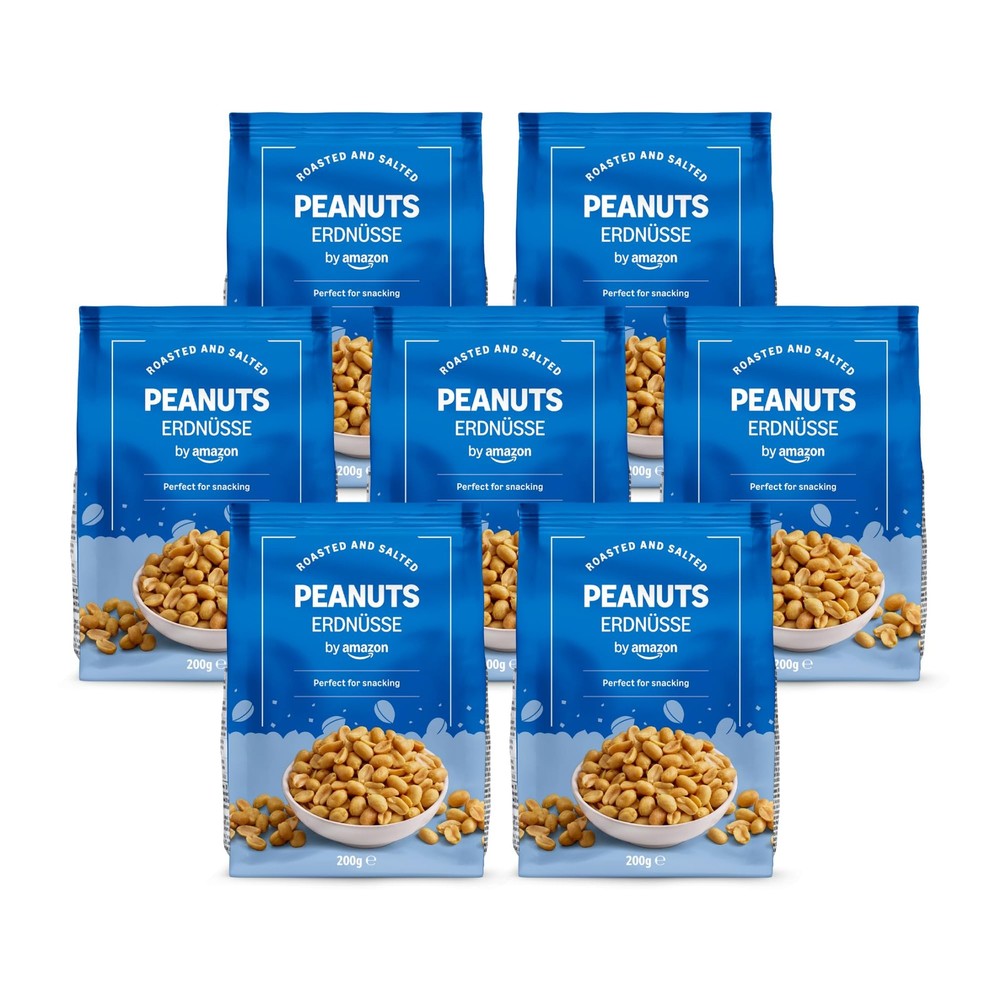 by Amazon - Roasted and Salted Peanuts 200g 7 pack
