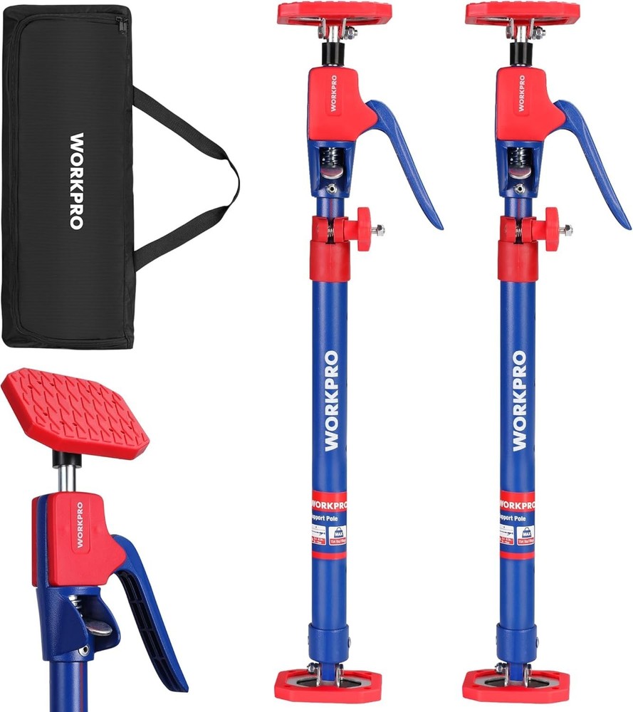 2-Pack Adjustable Support Rods for Drywall and Cabinet Installation Projects