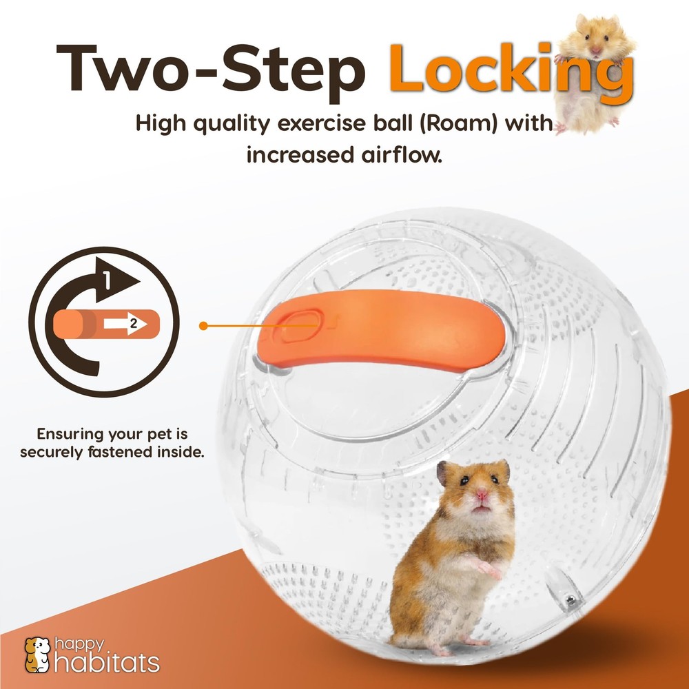 Clear Hamster Exercise Ball 7” – Sturdy Dwarf Hamster Ball for Safe Active Pl...