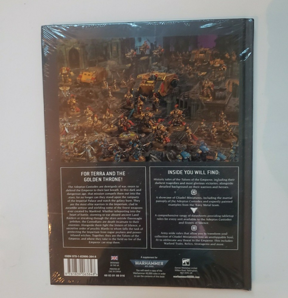 Warhammer 40000 CODEX ADEPTUS CUSTODES NEW AND SEALED