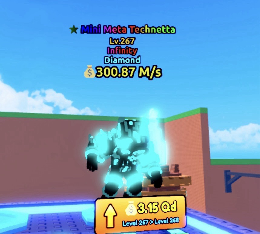 Mini Meta Technetta Infinity Diamond Lv.267 300M/s ESCAPE TSUNAMI FOR BRAINROTS