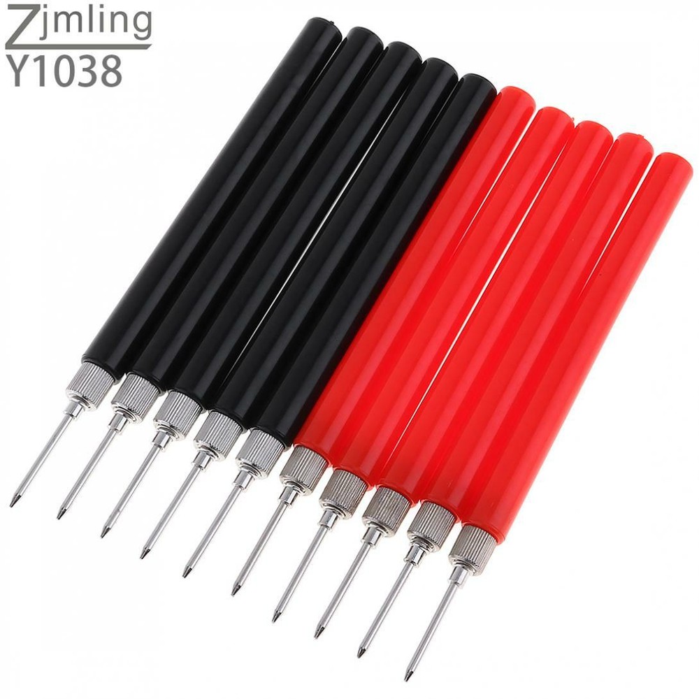 10pcs Spring Test Probe Tip Wire Connector Test Lead Pin for Multimeter