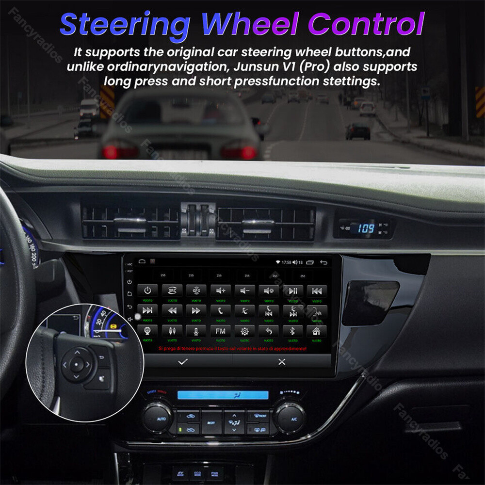 For 2014-2016 Toyota Corolla Apple CarPlay Car Stereo Radio GPS Navi Android 15