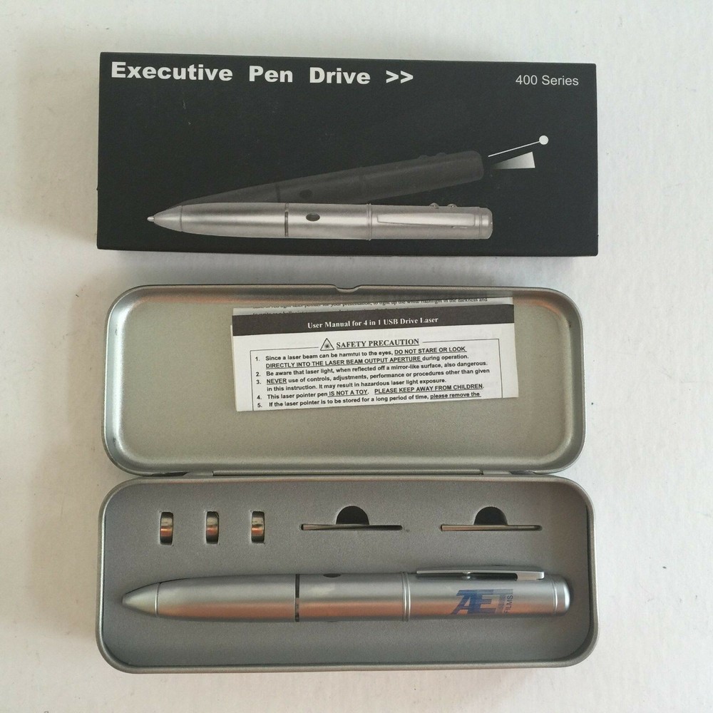 Executive Pen Drive USB, Laser Pointer, Flashlight, Ballpoint Pen, NOS 4 in 1