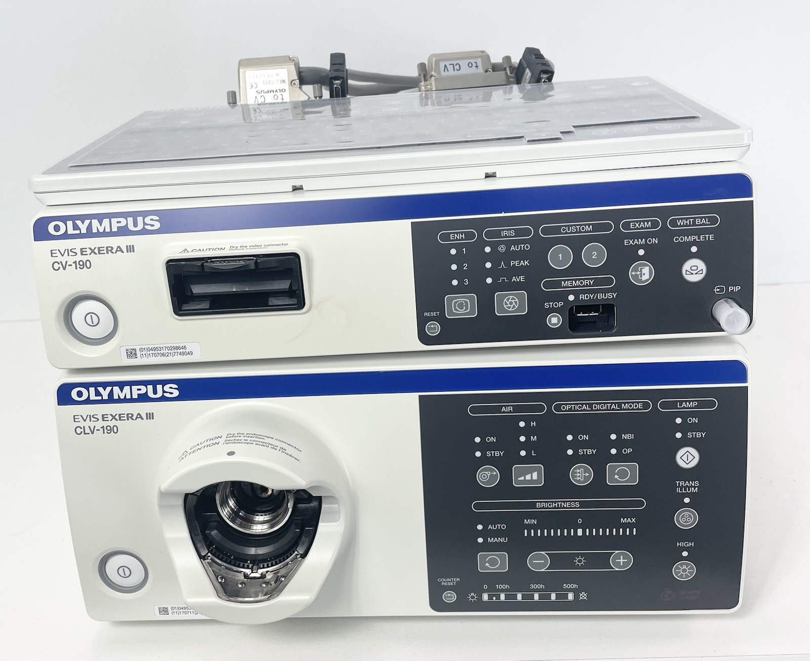 Olympus CLV-190 and CV-190 Light source and Video Processor Suitable for 190 Ser