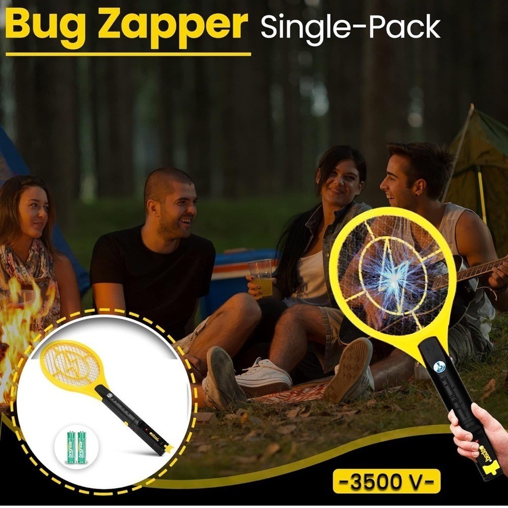 Ostad Electric Fly Swatter Racket - Yellow