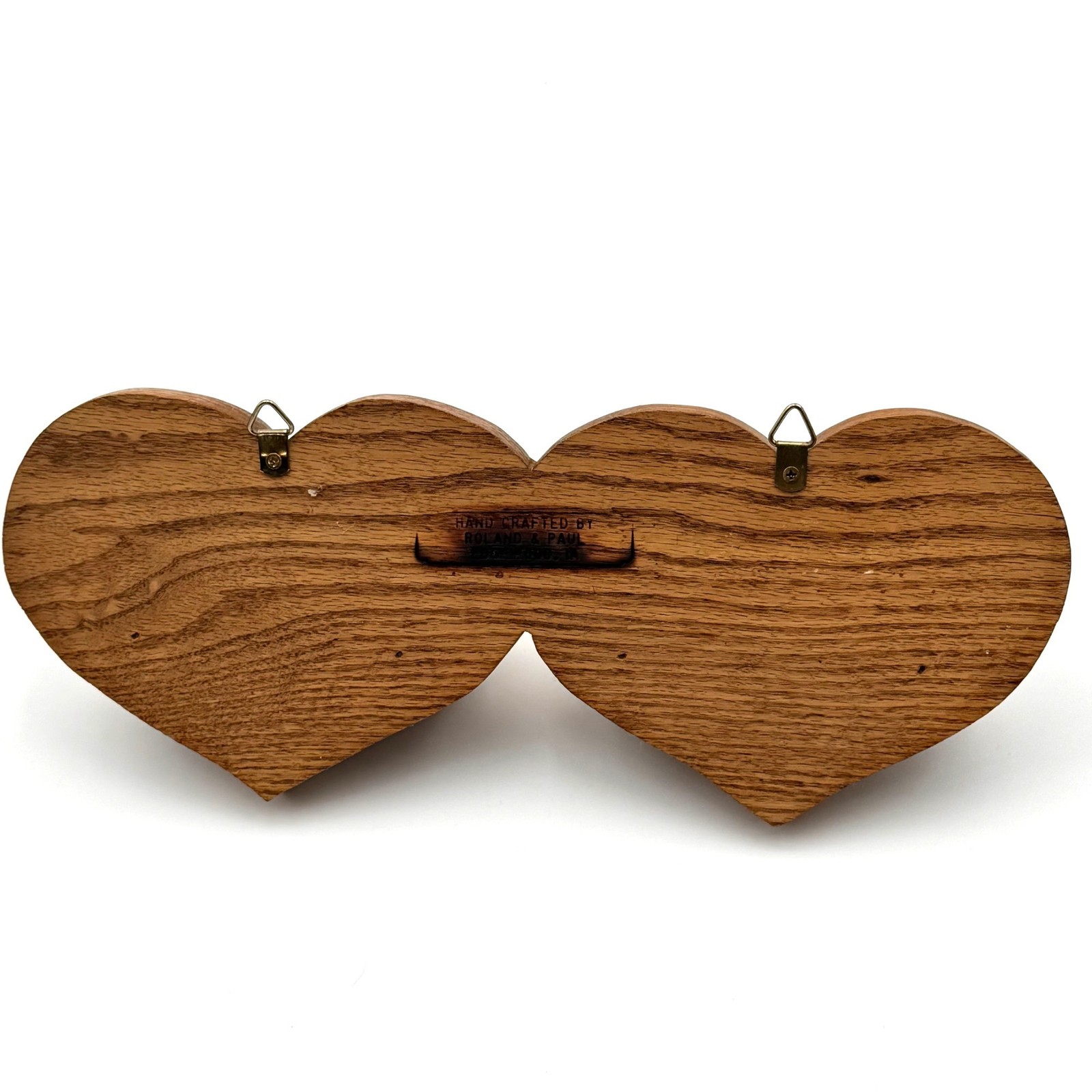 Vintage Heart Wall Shelf Display Knick Knack Countrycore Rustic Farmhouse Oak