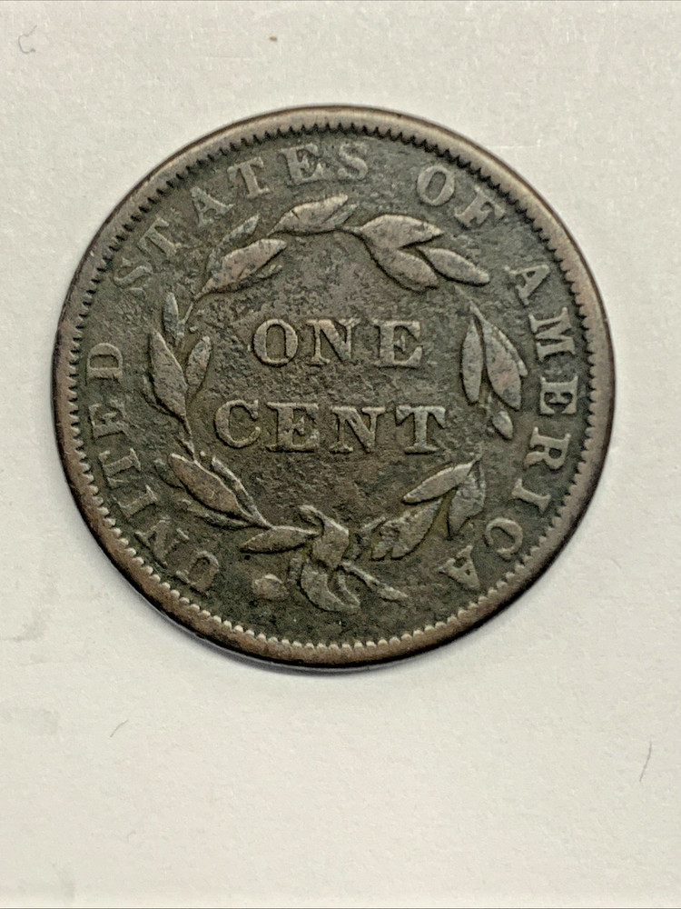 1839 Coronet Head Booby Head Large Cent