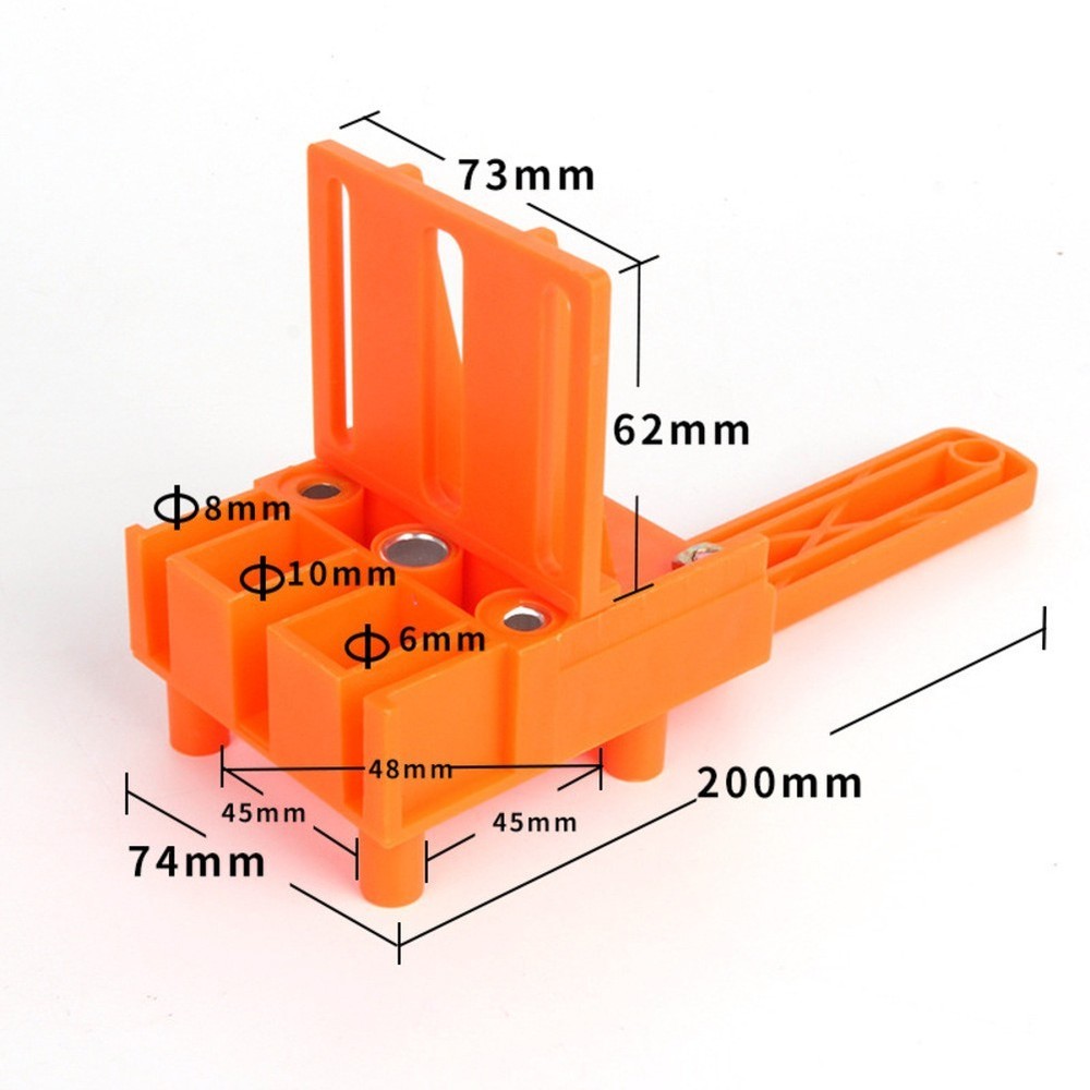 Adjustable Wood Drill Locator for Precise Hole Punching with 6 8 10mm Bits