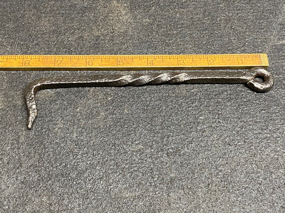 Antique Gate Latch Twisted Iron Blacksmith Made
