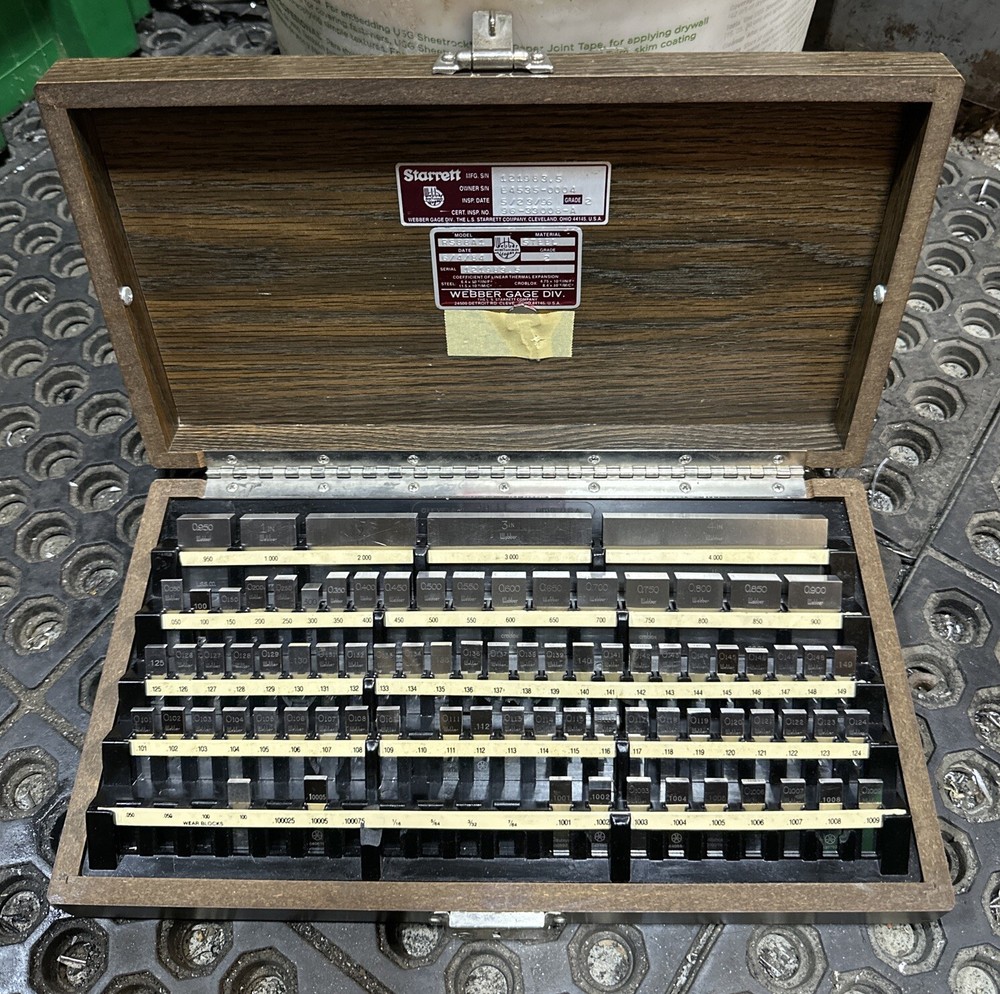 Starrett Webber Mitutoyo Mixed Gage Block Set Rectangular Machinist Tool Maker